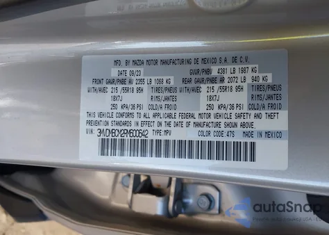 2024 Mazda Cx-30 2.5 S Preferred Package from USA, damaged, VIN 3MVDMBCM2RM600642